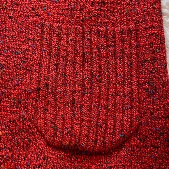 Draper’s & Damon’s Buttoned Red Tweed Cardigan Sweater Size Large - Picture 8 of 11